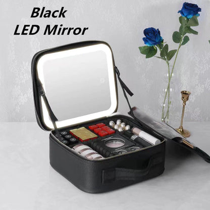 RadiantGlow LED Cosmetic Organizer