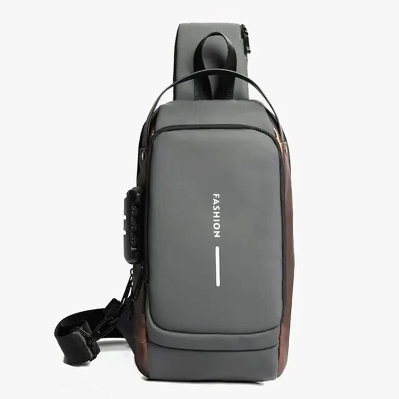 Men Multifunction anti Theft USB Shoulder Bag Man Crossbody Cross Body Travel Sling Chest Bags Pack Messenger Pack